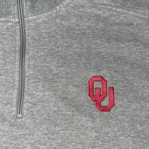 University of Oklahoma 3/4 Zip Pullover Nike Sweatshirt: Adult Large: Boomer - Picture 3 of 5